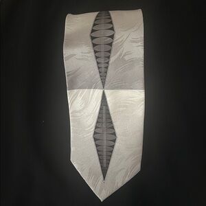 Elegant Gray Patterned Men's Tie